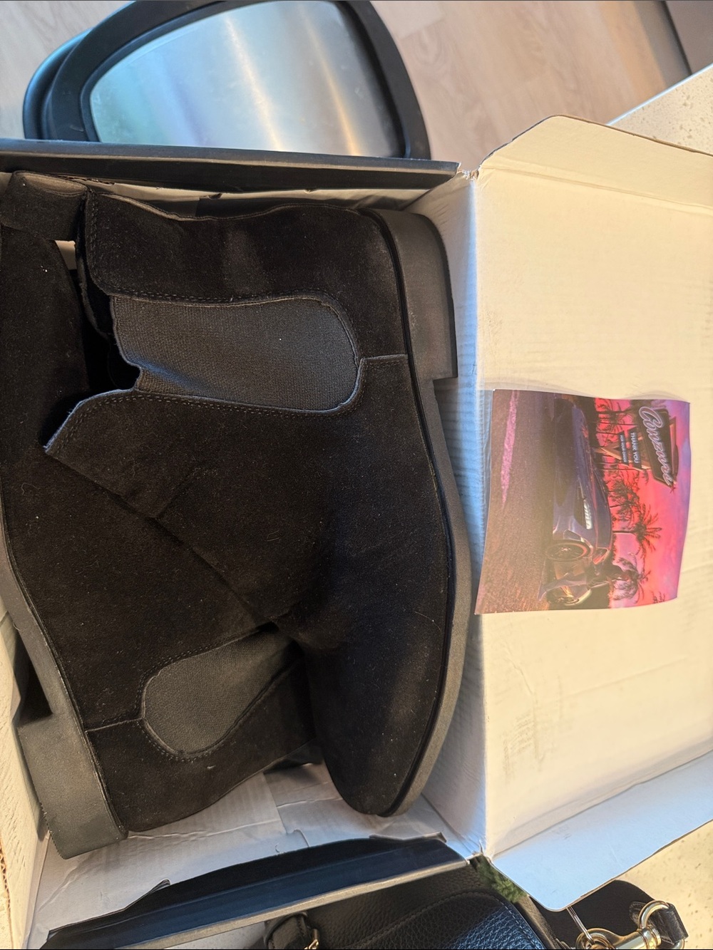 Men's Black Suede Chukka Boots - Slip-On Chelsea Style